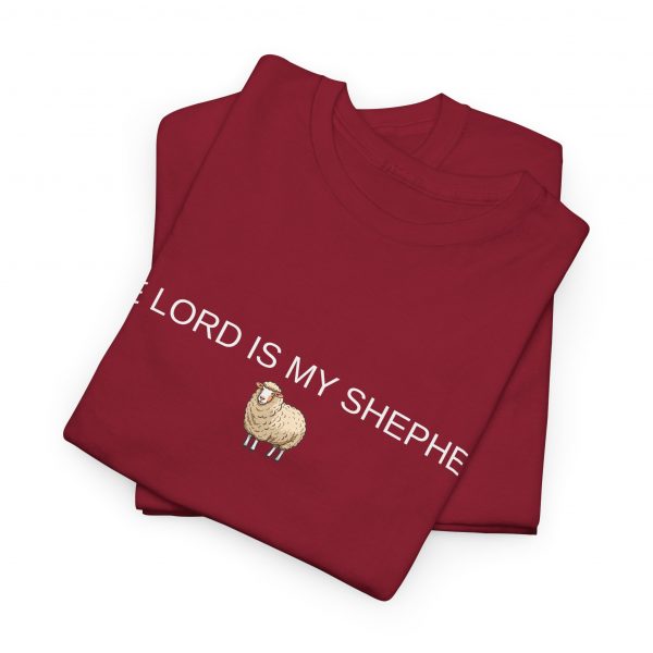"The Lord Is My Shepherd" Christian Faith Shirt with Cute Sheep (Heavy Cotton)