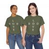 6322226419327374768_2048.jpeg "Love God/God Love" Minimal Christian Faith Cross T‑Shirt (Heavy Cotton)
