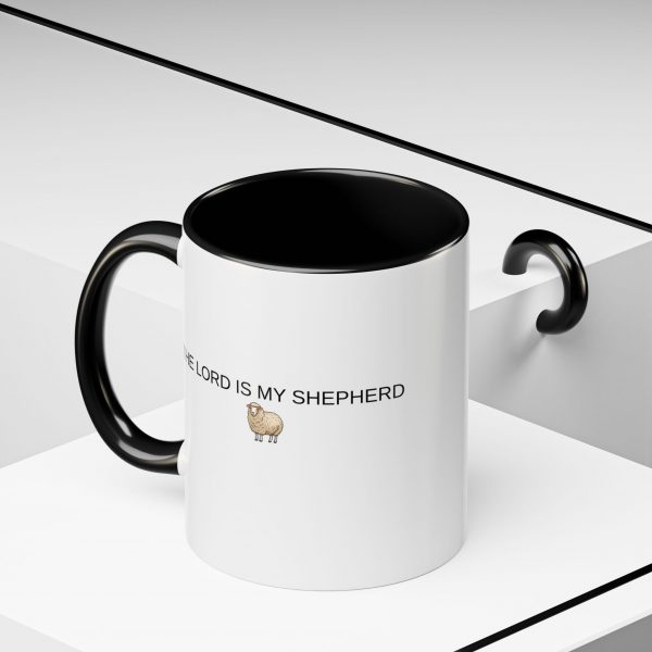 6401046987144664012_2048.jpeg "The Lord Is My Shepherd" Accent Christian Coffee Mug