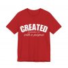6488785909026585995_2048-1.jpeg "Created With A Purpose" (Ephesians 2:10) Christian Faith Scripture T-Shirt (Jersey Thin)
