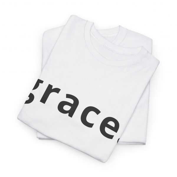 6581245890665374143_2048.jpeg "Grace" Minimalist Inspirational Christian Faith T-Shirt (White) (Heavy Cotton)