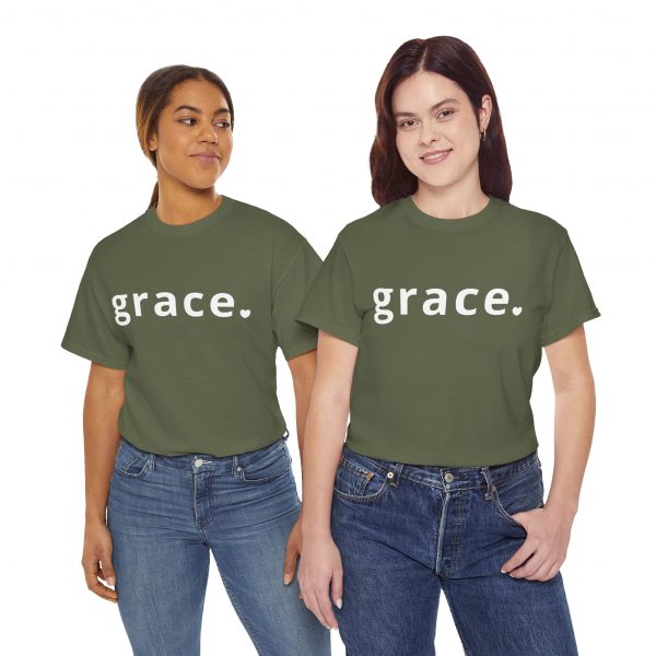 "Grace" Minimalist Inspirational Christian Faith T-Shirt (Heavy Cotton)