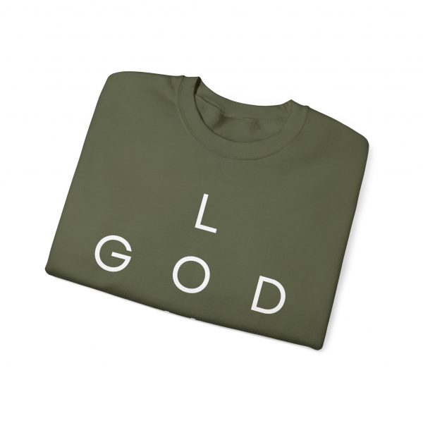 765549746189806299_2048.jpeg "Love God/God Love" Minimal Christian Faith Cross Sweatshirt