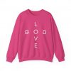 7753828829571385101_2048.jpeg "Love God/God Love" Minimal Christian Faith Cross Sweatshirt