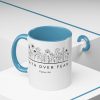 "Faith Over Fear" (Psalm 34) Floral Scripture Christian Faith Mug