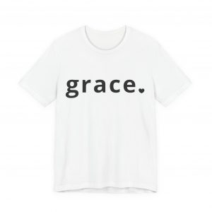 7779623917484779591_2048-1.jpeg "Grace" Minimalist Inspirational Christian Faith T-Shirt (White) (Jersey Thin)
