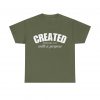 7958503284281610458_2048-1.jpeg "Created With A Purpose" (Ephesians 2:10) Christian Faith Scripture T-Shirt (Heavy Cotton)