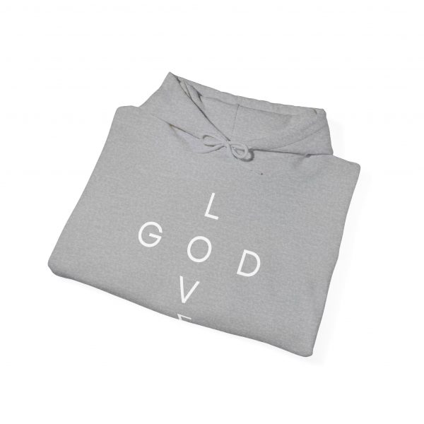 "Love God/God Love" Minimal Christian Faith Cross Hoodie