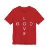 8506741288137998337_2048.jpeg "Love God/God Love" Minimal Christian Faith Cross T‑Shirt (Jersey Thin)