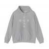 "Love God/God Love" Minimal Christian Faith Cross Hoodie