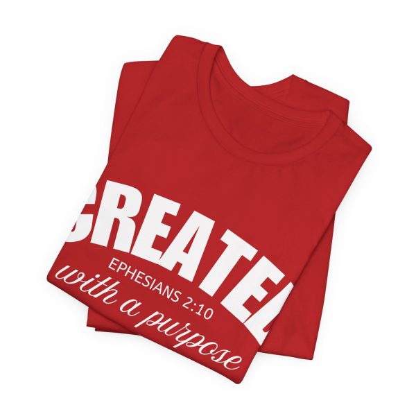 9037934280205061533_2048-1.jpeg "Created With A Purpose" (Ephesians 2:10) Christian Faith Scripture T-Shirt (Jersey Thin)