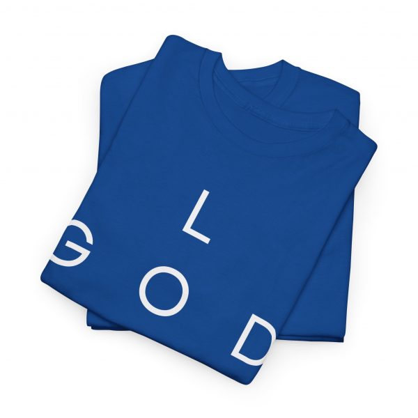 91453985070581783_2048.jpeg "Love God/God Love" Minimal Christian Faith Cross T‑Shirt (Heavy Cotton)