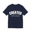 9173224241066288072_2048-1.jpeg "Created With A Purpose" (Ephesians 2:10) Christian Faith Scripture T-Shirt (Jersey Thin)