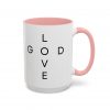 "Love God/God Love" Minimal Christian Faith Cross Ceramic Mug