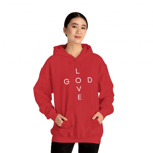 "Love God/God Love" Minimal Christian Faith Cross Hoodie
