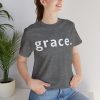 9287076471039319251_2048.jpeg "Grace" Minimalist Inspirational Christian Faith T-Shirt (Jersey Thin)