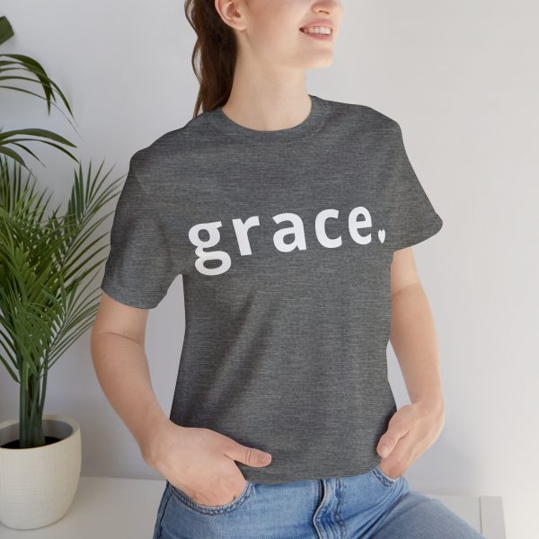 9287076471039319251_2048.jpeg "Grace" Minimalist Inspirational Christian Faith T-Shirt (Jersey Thin)
