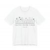 "Faith Over Fear" (Psalm 34) Floral Scripture Christian Faith T-Shirt (White) (Jersey Thin)