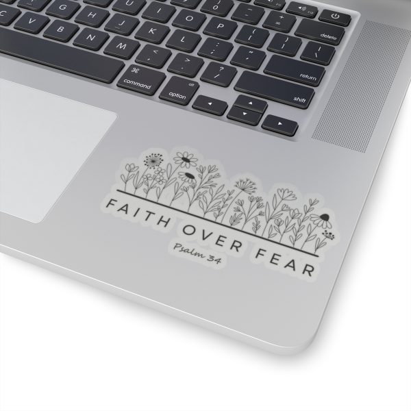 9356607071326586369_1200.jpeg "Faith Over Fear" (Psalm 56) Floral Scripture Christian Faith Kiss-Cut Sticker