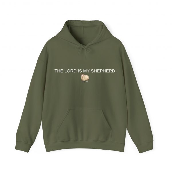 "The Lord Is My Shepherd" Christian Faith Pullover Hoodie with Cute Sheep