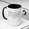 "Faith Over Fear" (Psalm 34) Floral Scripture Christian Faith Mug