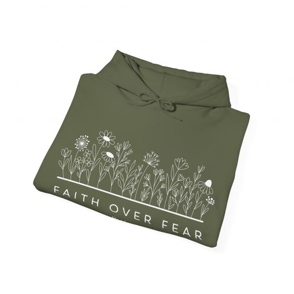 9723535429213012044_2048.jpeg "Faith Over Fear" (Psalm 34) Floral Scripture Christian Faith Hoodie