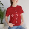 9869852075235626574_2048.jpeg "Love God/God Love" Minimal Christian Faith Cross T‑Shirt (Jersey Thin)